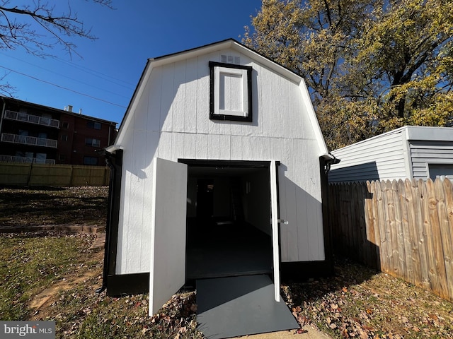 view of outdoor structure