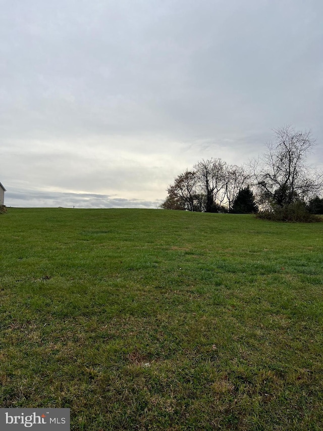 view of yard with a rural view