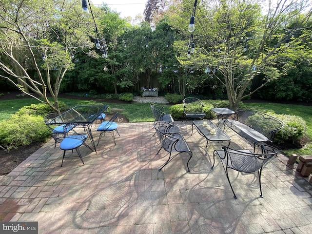 view of patio / terrace featuring outdoor dining space