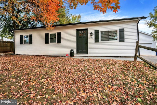 view of ranch-style home