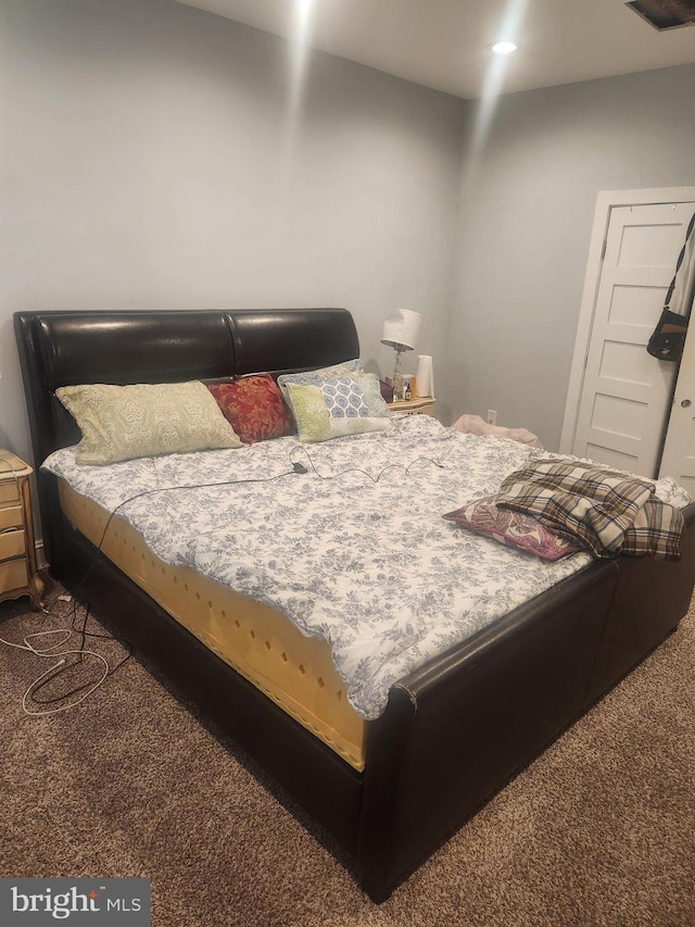 view of carpeted bedroom