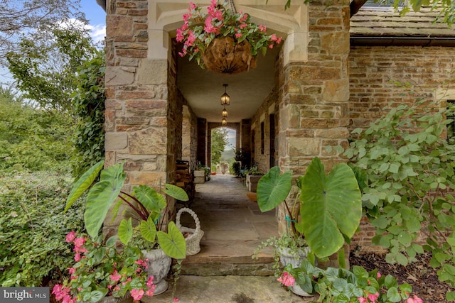 1601 Brintons Bridge Rd, Chadds Ford, PA 19317 - doorway to property with stone siding