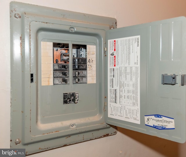 utility room featuring electric panel