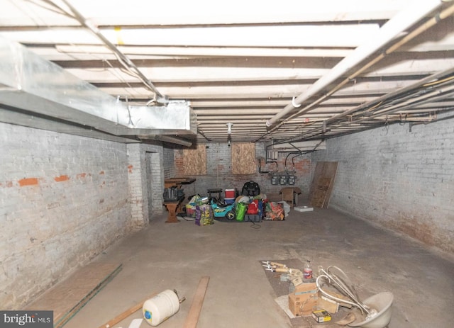 view of basement