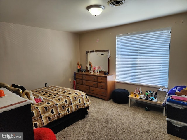 view of carpeted bedroom