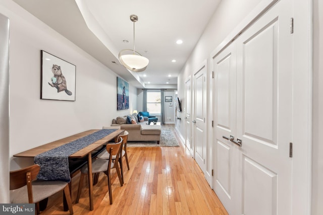 hallway featuring hardwood / wood-style floors