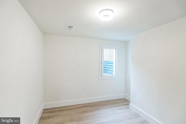 empty room featuring light wood-type flooring