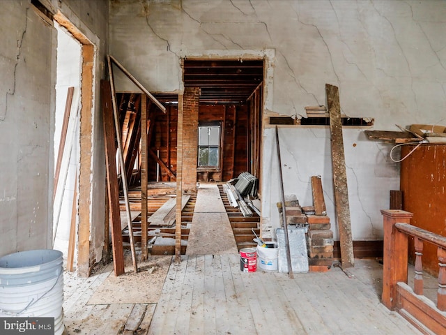 miscellaneous room featuring light hardwood / wood-style flooring