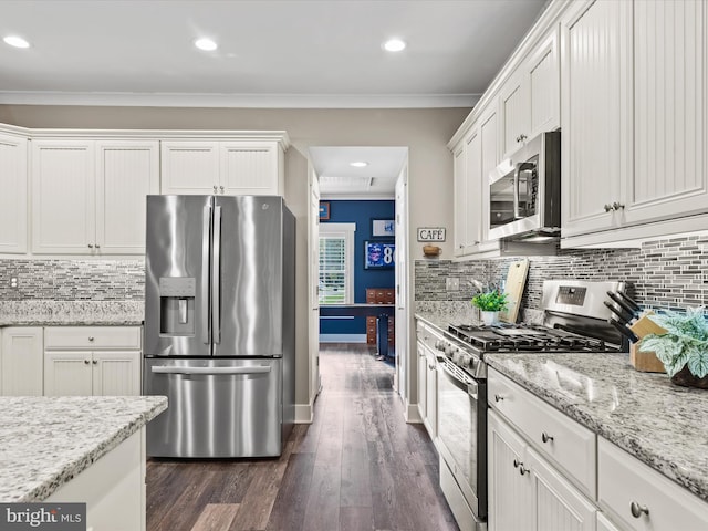 kitchen featuring white cabinets and stainless steel appliances