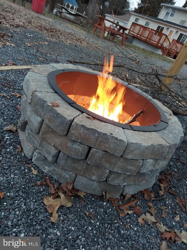 details with a fire pit