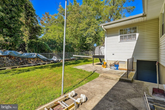 view of yard with a patio