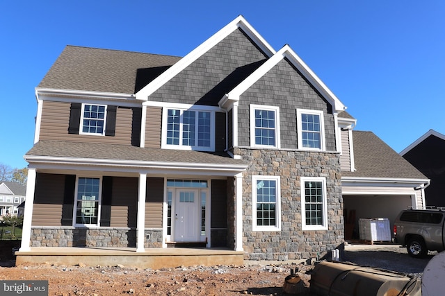 view of front of home with a porch