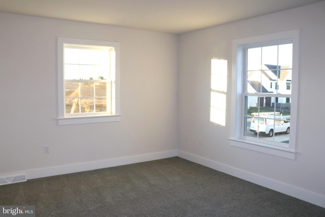 carpeted empty room with plenty of natural light