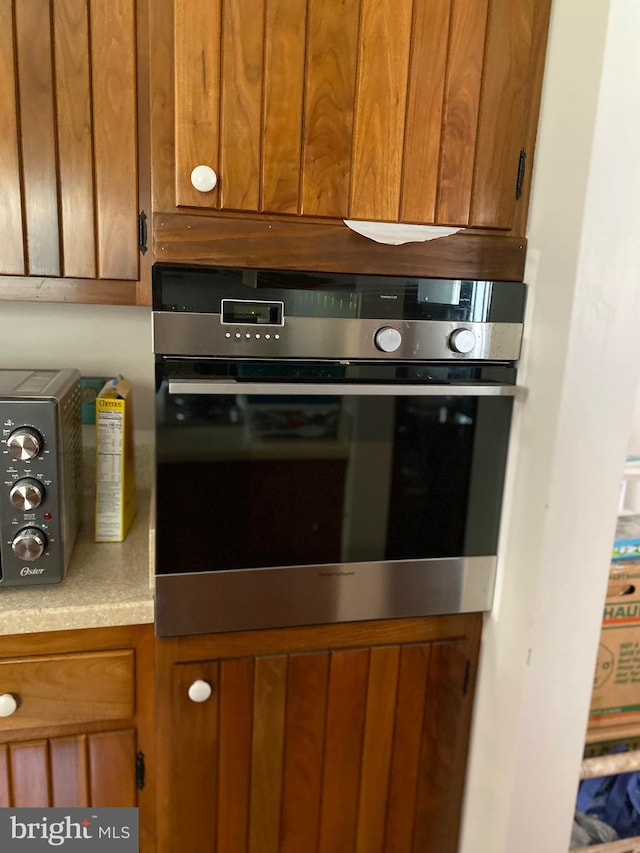 kitchen with stainless steel oven