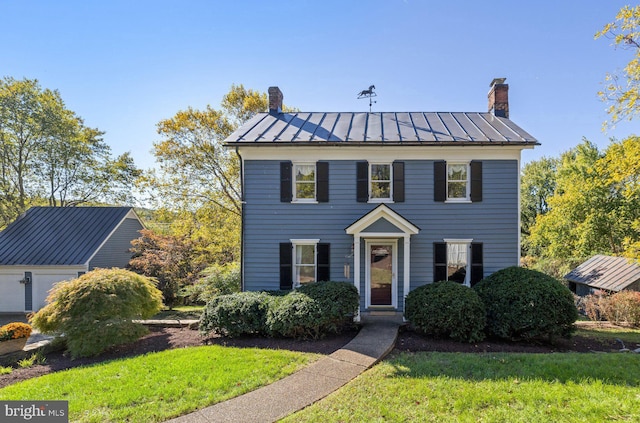 view of front of house with a front yard