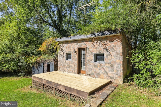 view of wooden terrace