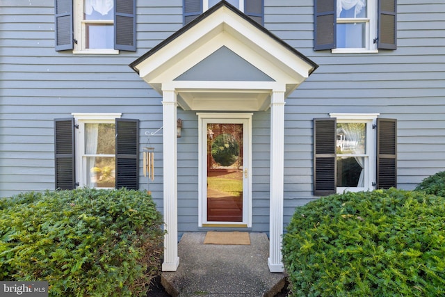 view of doorway to property