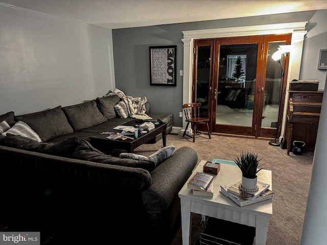 view of carpeted living room