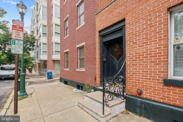 view of doorway to property