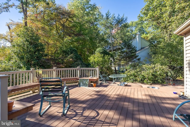 view of wooden terrace