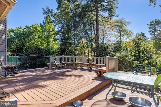 view of wooden terrace