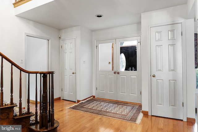 foyer featuring light hardwood / wood-style flooring