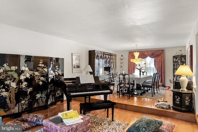 misc room featuring hardwood / wood-style floors