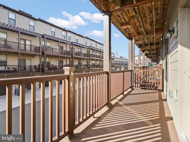 balcony featuring central AC unit