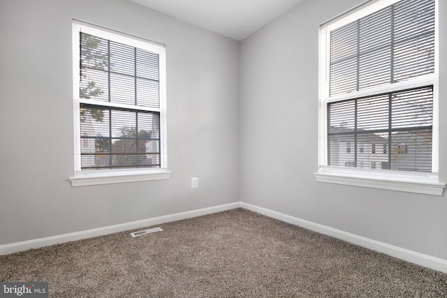 view of carpeted empty room