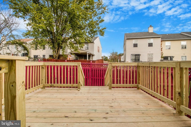 view of wooden deck