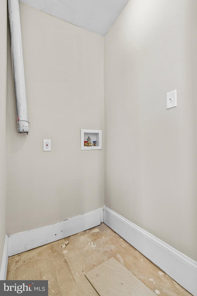 laundry room featuring washer hookup