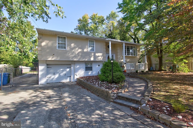 split foyer home with a garage