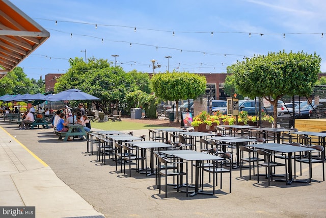 view of property's community featuring a patio