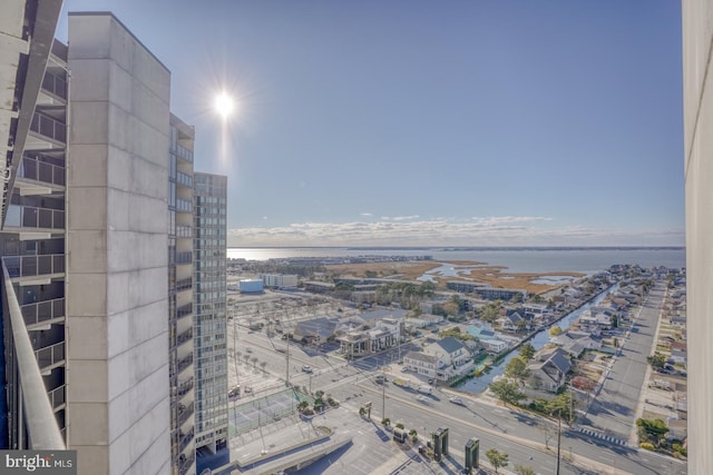 view of city featuring a water view