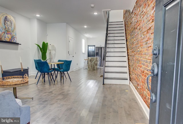 entrance foyer with hardwood / wood-style flooring