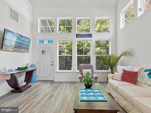 view of sunroom