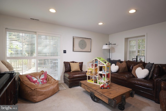 view of carpeted living room