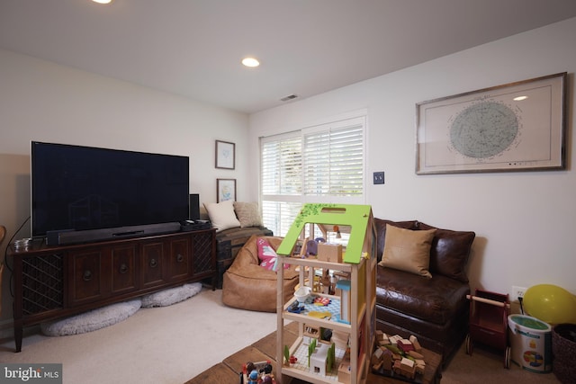 view of carpeted living room