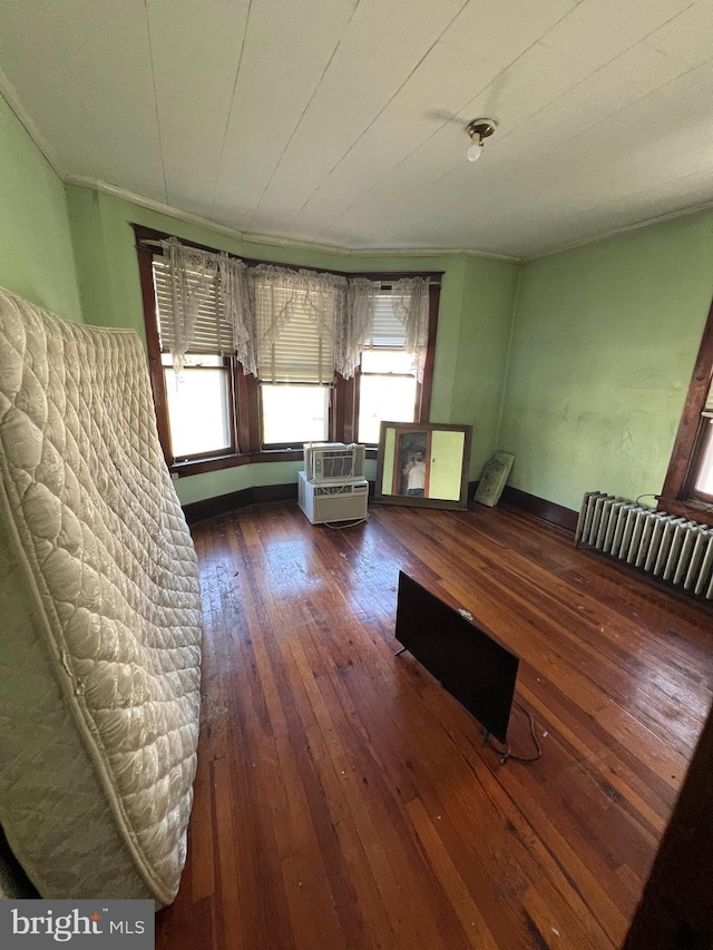 miscellaneous room with dark wood-type flooring