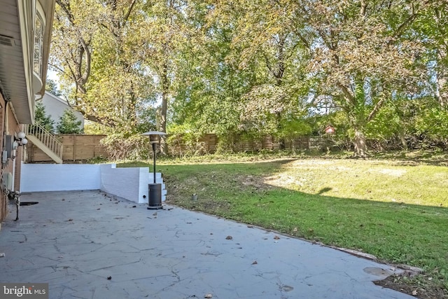 view of yard featuring a patio area