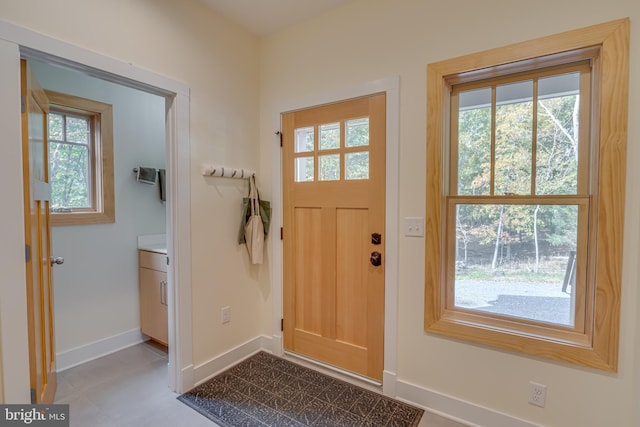 entryway featuring plenty of natural light