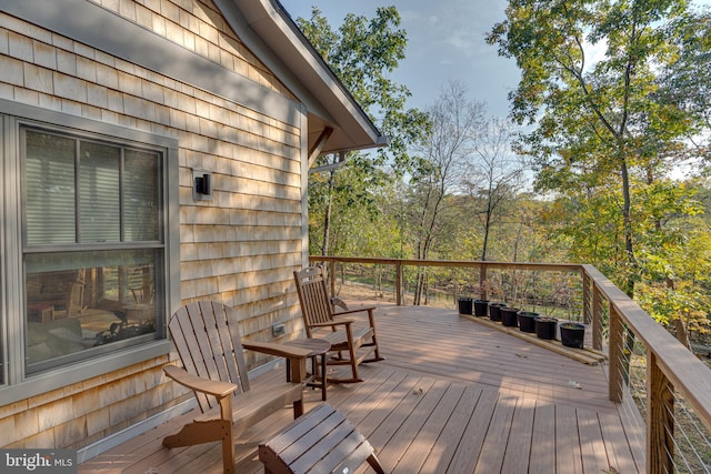 view of wooden terrace