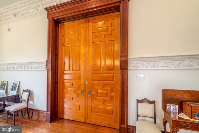 interior space featuring light hardwood / wood-style floors