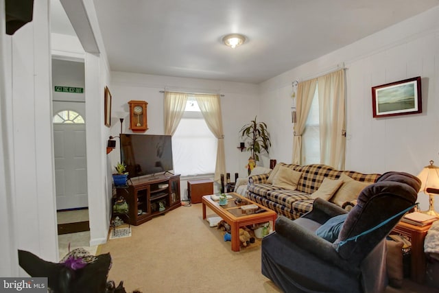 view of carpeted living room