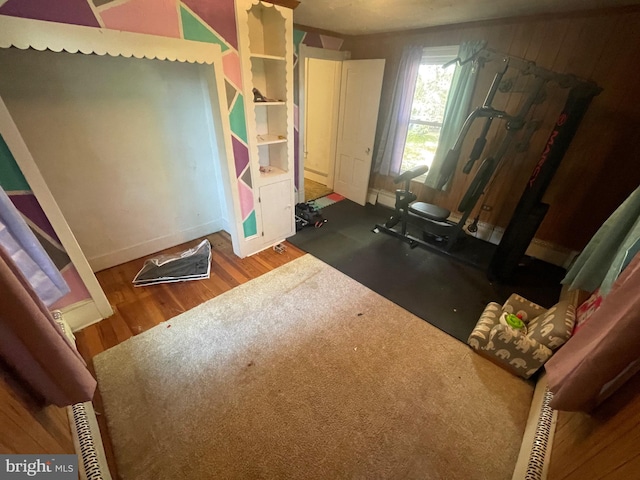 interior space featuring wood-type flooring