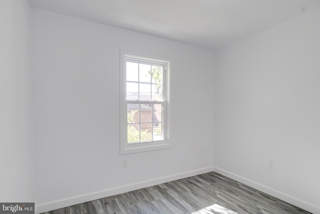 empty room featuring light wood-type flooring