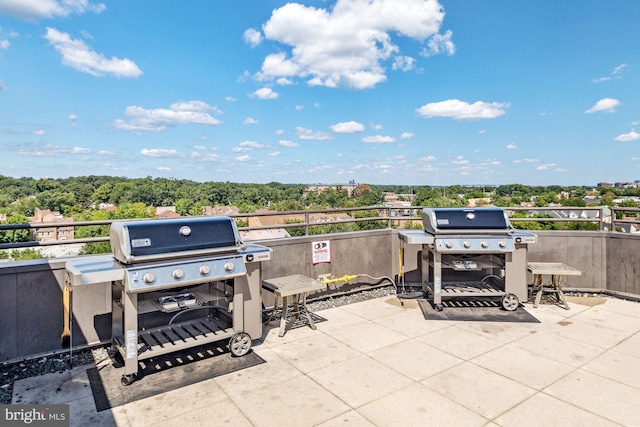 view of patio featuring area for grilling