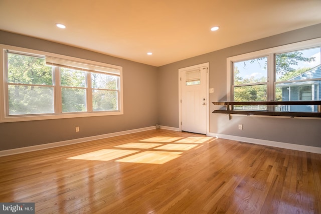 foyer featuring light hardwood / wood-style floors