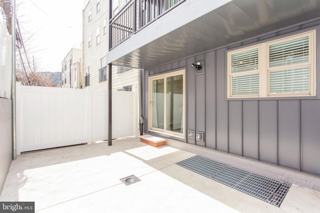 view of patio / terrace featuring a balcony