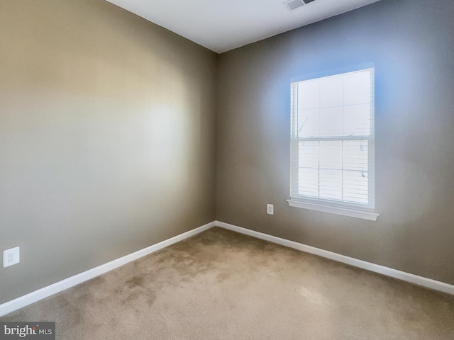 view of carpeted empty room